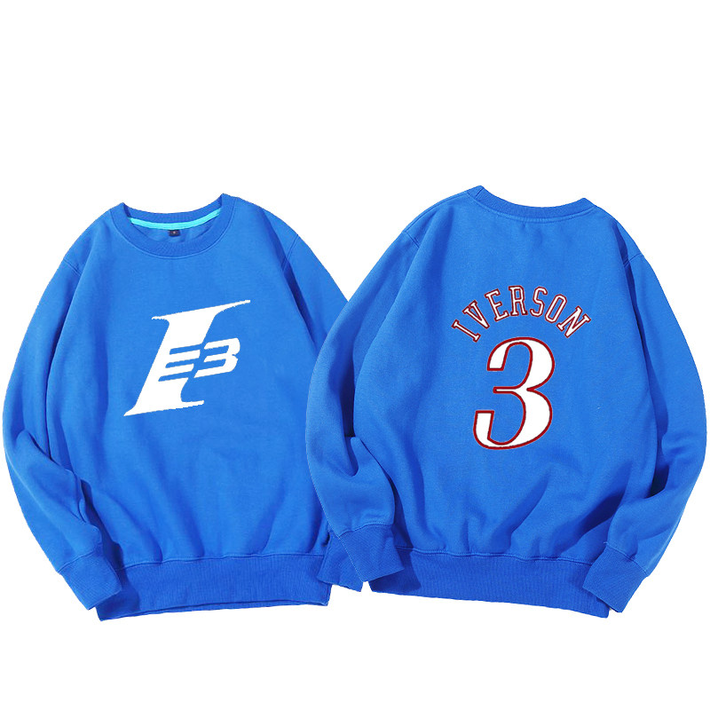 费城76人ai艾弗森篮球运动定制卫衣 喜鹿堡卫衣