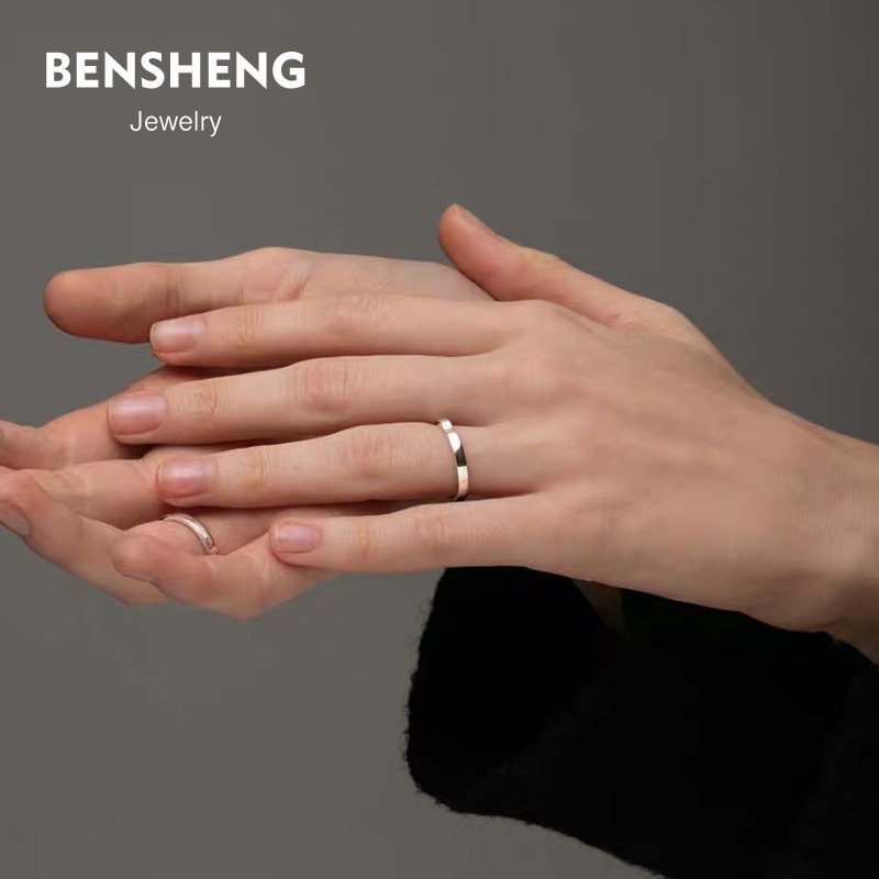bensheng本笙吻纯银结婚轻奢对戒指 本笙戒指/指环