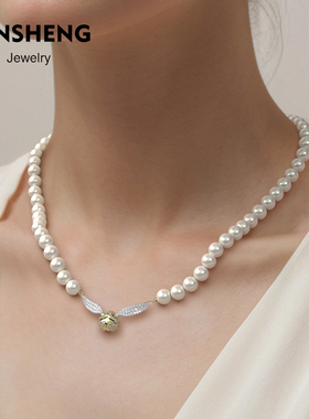 BENSHENG金色飞贼施家珍珠项链