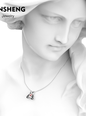 BENSHENG中国风熊猫项链锁骨链女