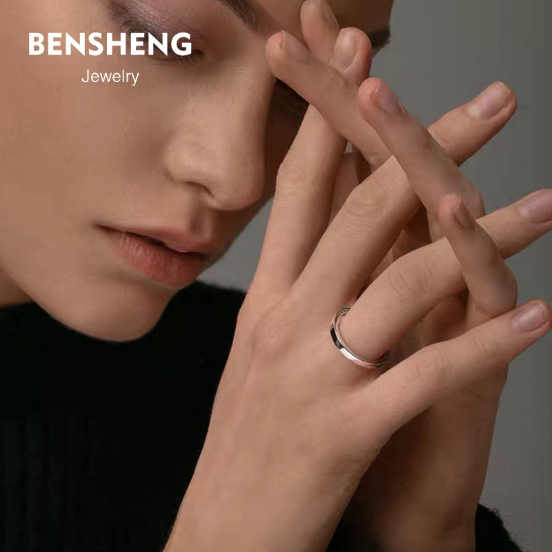 bensheng本笙吻纯银结婚轻奢对戒指 本笙戒指/指环