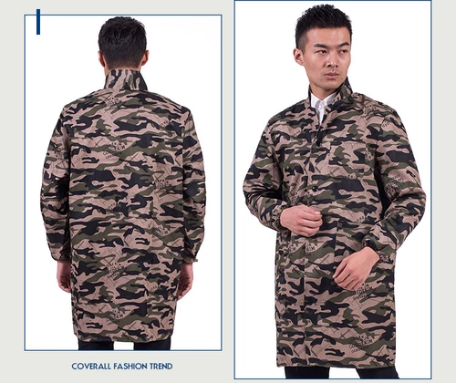 Камуфляжная униформа медсестры для работы подходит для мужчин и женщин, длинный водонепроницаемый нагрудник, увеличенная толщина