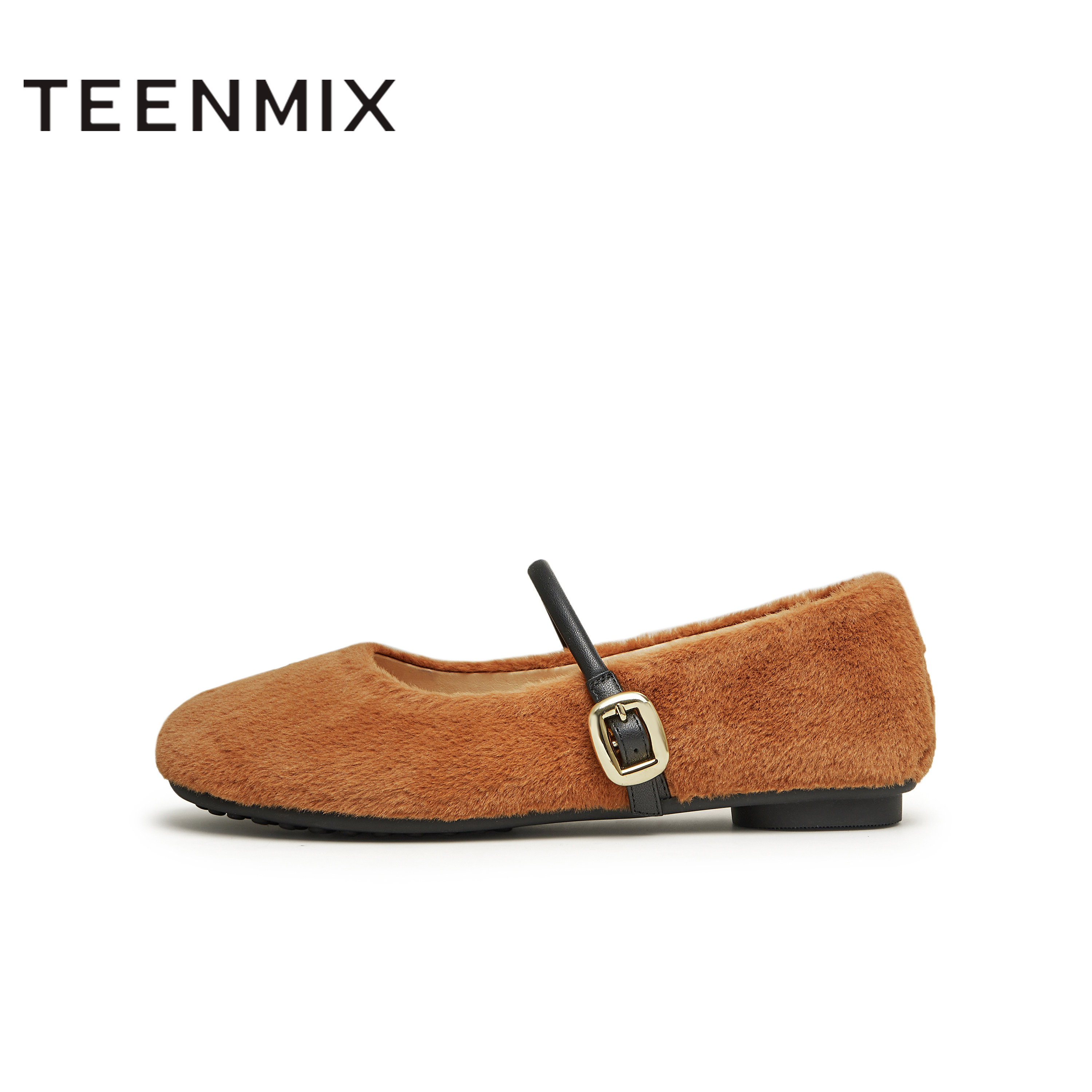 天美意春新款复古毛绒毛毛鞋法式百搭女玛丽珍鞋KM009AQ4,淘宝优惠券,粉丝福利购,淘宝优惠卷