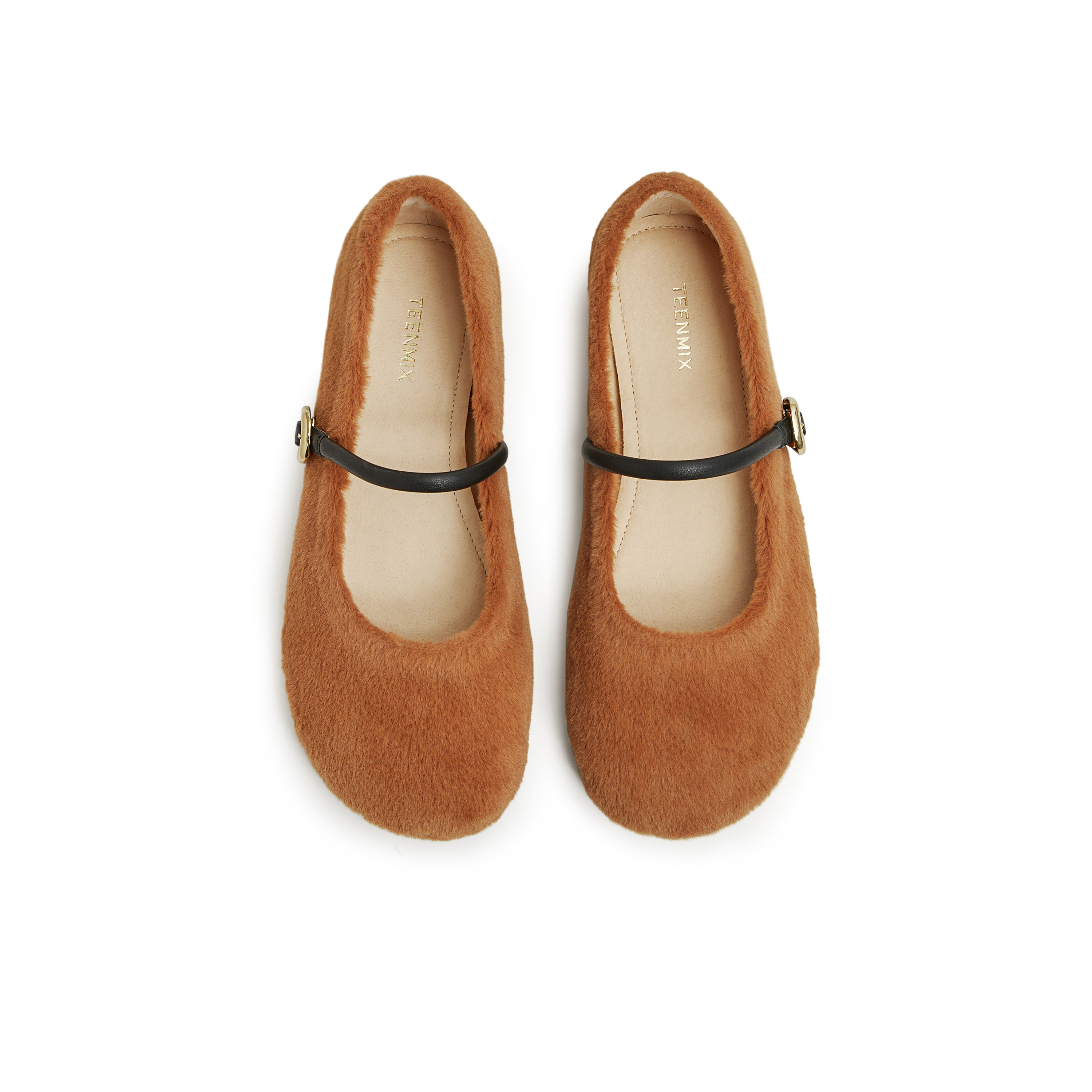 天美意春新款复古毛绒毛毛鞋法式百搭女玛丽珍鞋KM009AQ4,淘宝优惠券,粉丝福利购,淘宝优惠卷