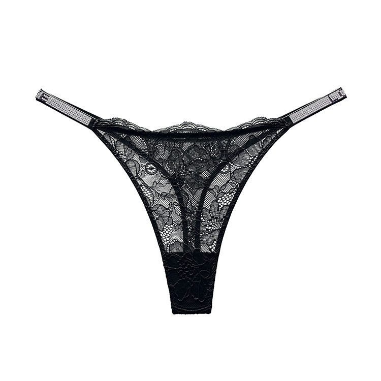 细带水钻欧美纯欲性感法式全蕾丝T裤女士比基尼内裤中低腰丁字裤,淘宝优惠券,粉丝福利购,淘宝优惠卷
