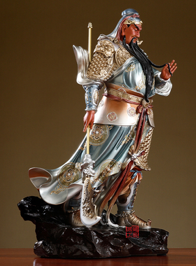 纯铜关公神像店铺武财神客厅摆件