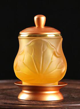 圆通纯铜琉璃观音大悲水佛具用品