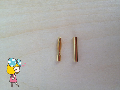 香蕉插头插座 线接头 航模飞机配件 2.0mm  3.5mm 公母一对 - 图0