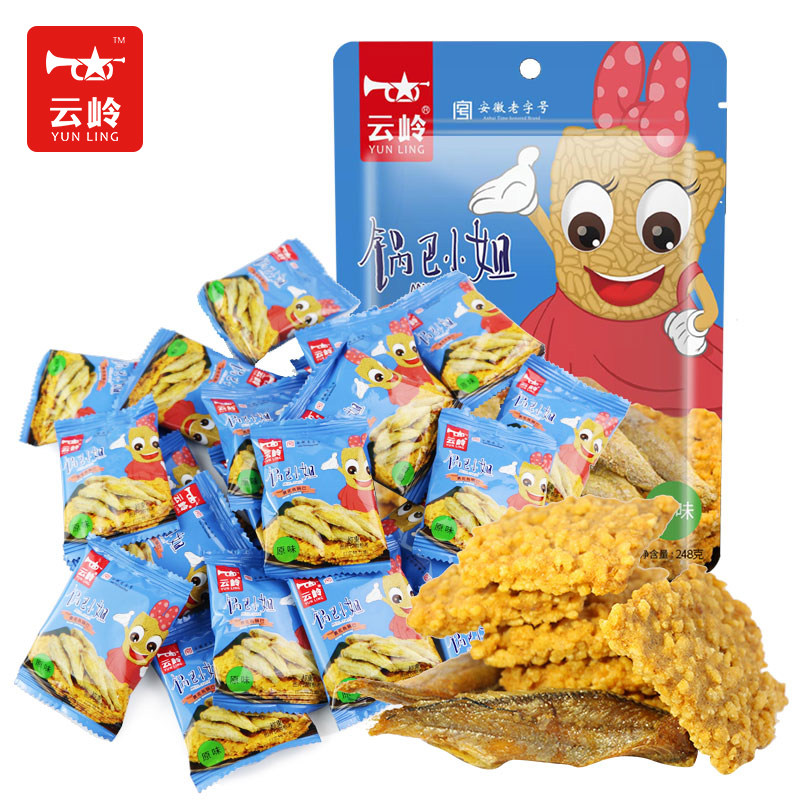 云岭先生蟹香蛋黄糯米安徽网红锅巴 云岭星火食品膨化食品