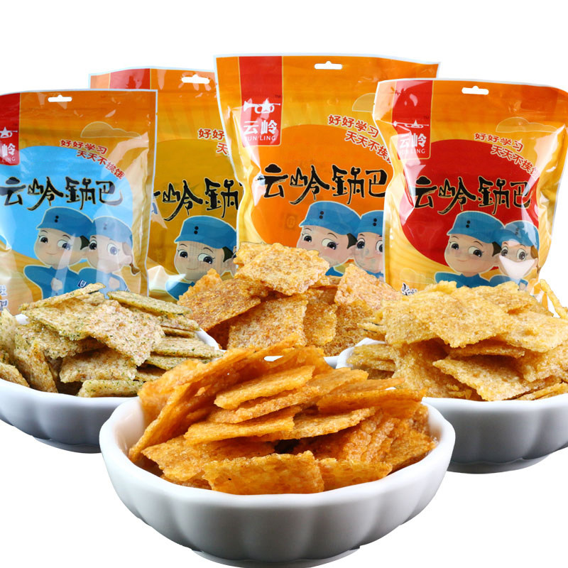 满99减50云岭锅巴安徽特产辣子* 云岭星火食品膨化食品