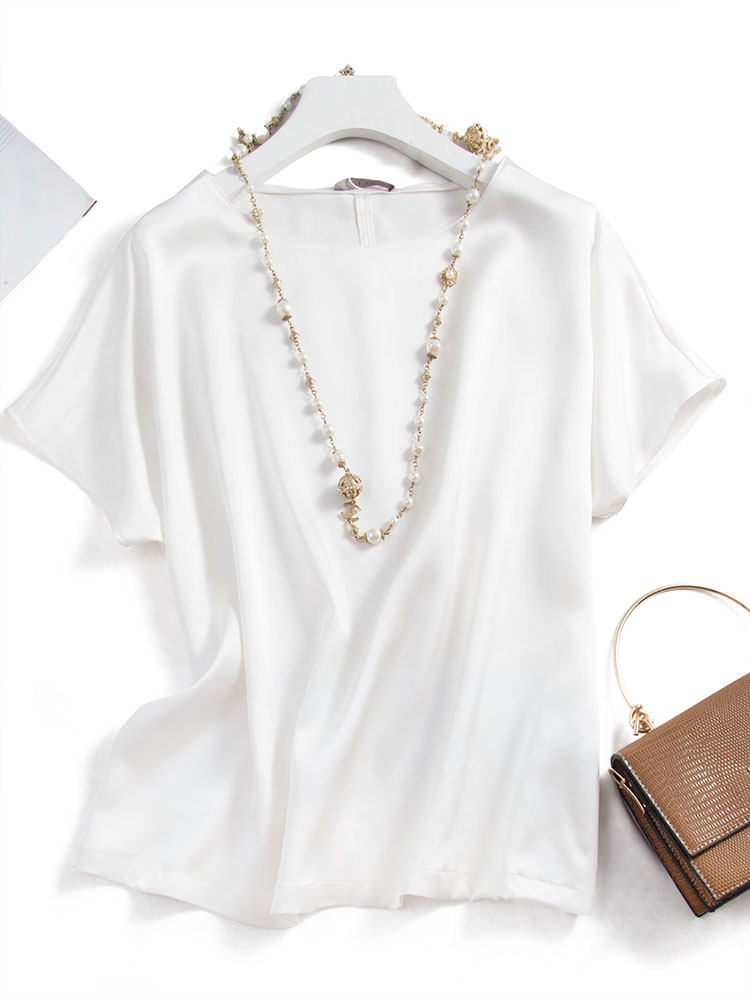 禁欲女神气质丝滑裸感she华高衬衫 本上菜菜子T恤