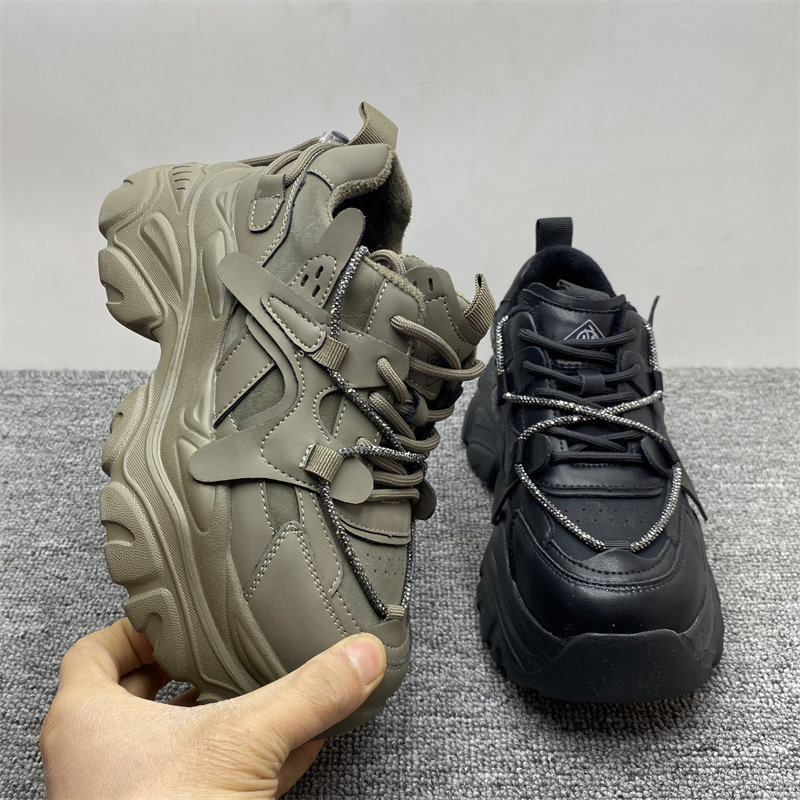 撤柜处理真皮加绒老爹鞋女2024冬季新款显脚小厚底百搭休闲运动鞋,淘宝优惠券,粉丝福利购,淘宝优惠卷