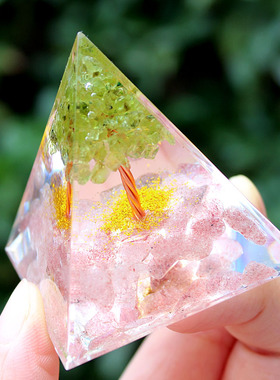 树脂滴胶桌面水晶碎石装饰摆件