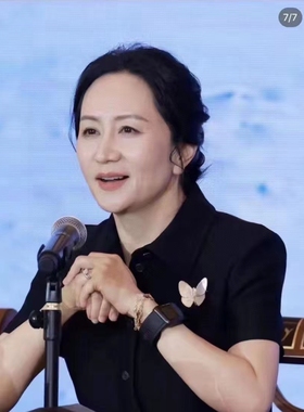 孟晚舟同款蝴蝶海水贝母胸针7-8mm天然淡水珍珠公主项链耳钉套装