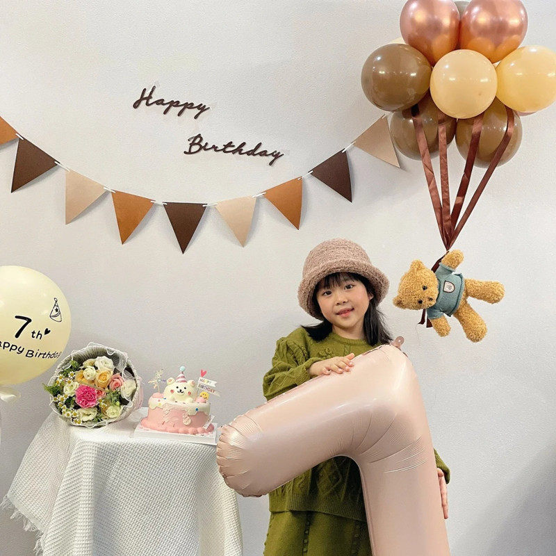 网红周岁生日场景布置小熊气球装饰儿童宝宝男女孩快乐派对背景墙,淘宝优惠券,粉丝福利购,淘宝优惠卷