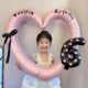 Children's birthday decoration scene big heart hollow balloon