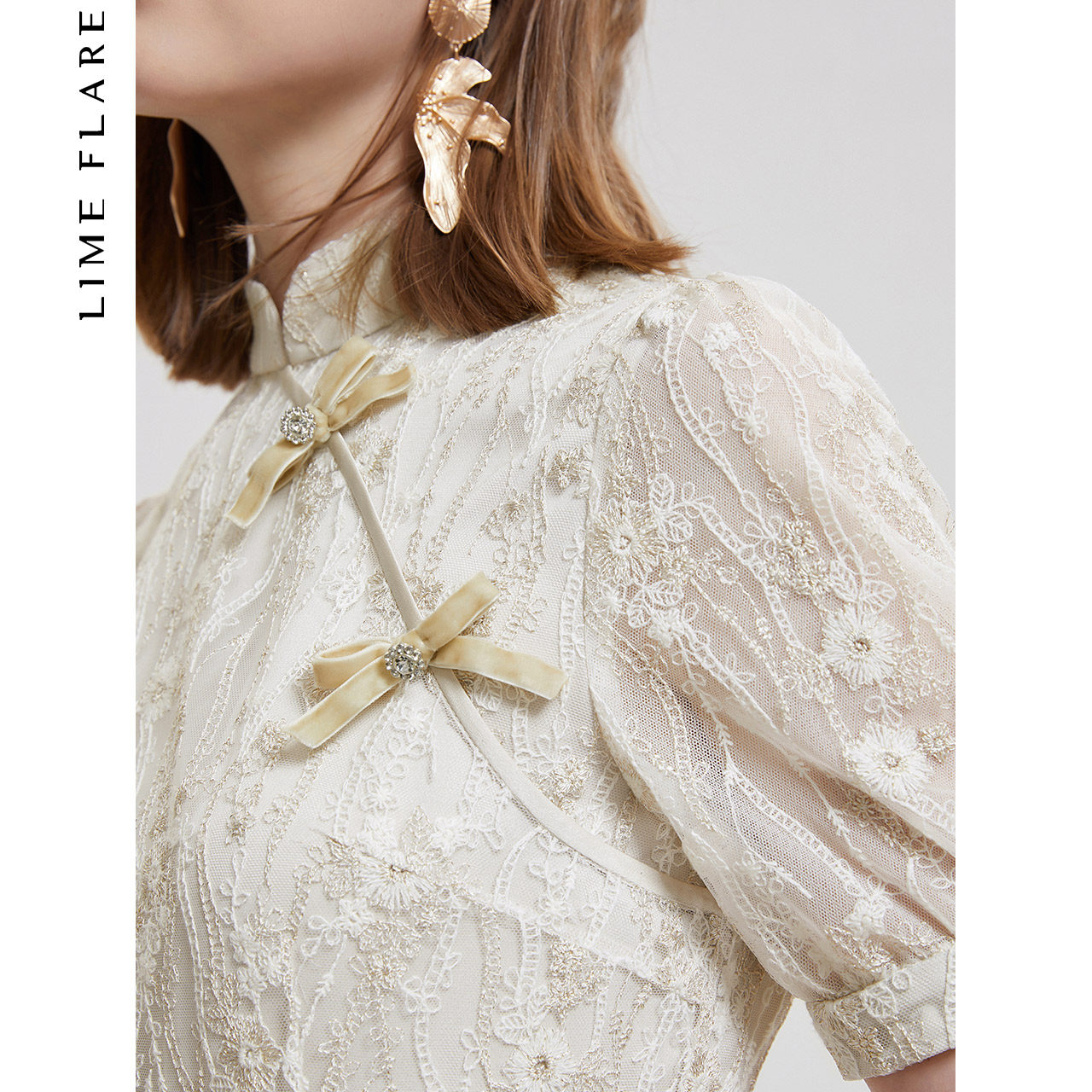 朗姿莱茵改良旗袍女2021新款连衣裙 LIMEFLARE连衣裙