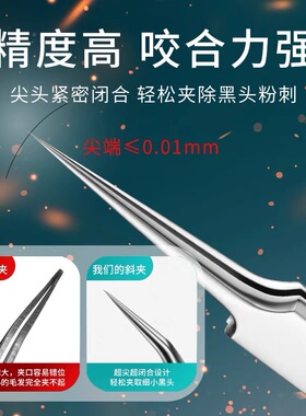 【德国精钢】升级款精钢粉刺清洁工具去黑头细胞夹不锈钢黑头清洁