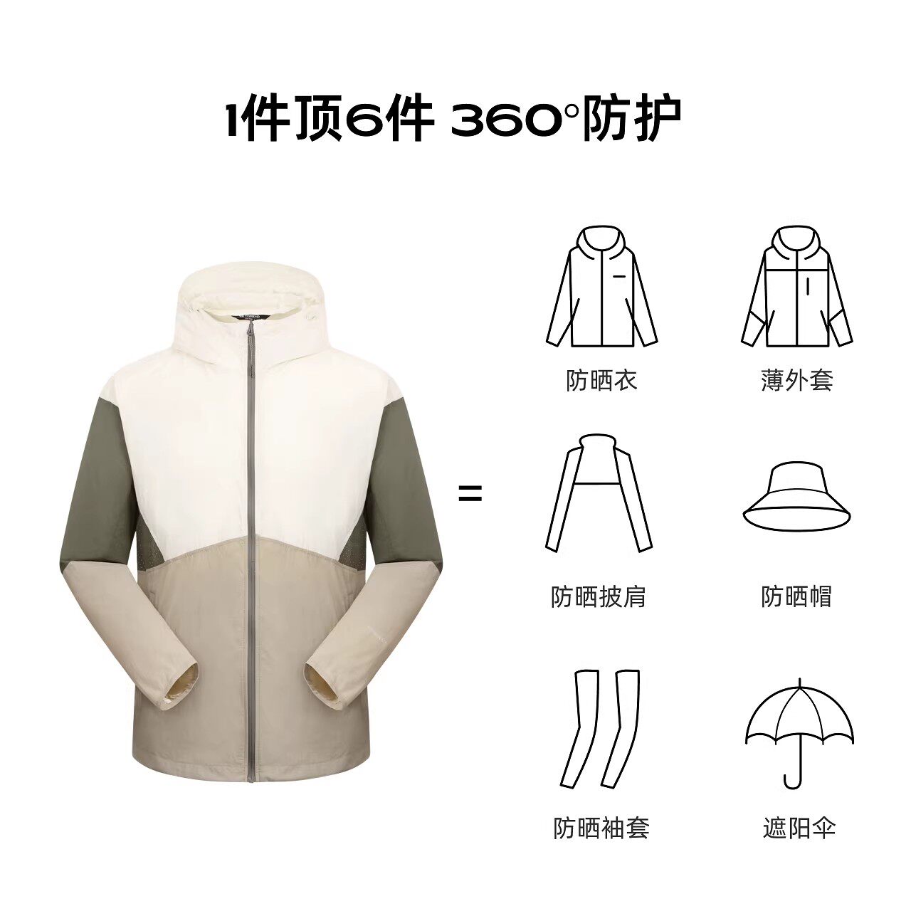 探路者防紫外线防晒衣