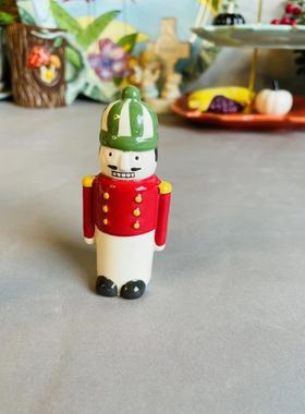 GR草原之路圣诞雪人胡桃夹子粉瓶牙签筒胡椒粉瓶金丝熊造景装饰