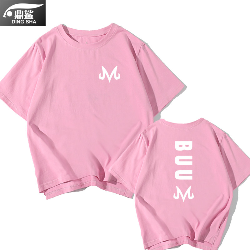 魔人龙珠布欧M字母标志短袖t恤衫男女动漫周边上衣服半袖创意衣服