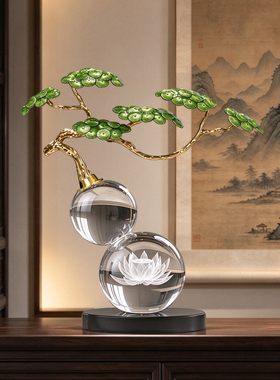 高档招财水晶葫芦摆件乔迁礼物
