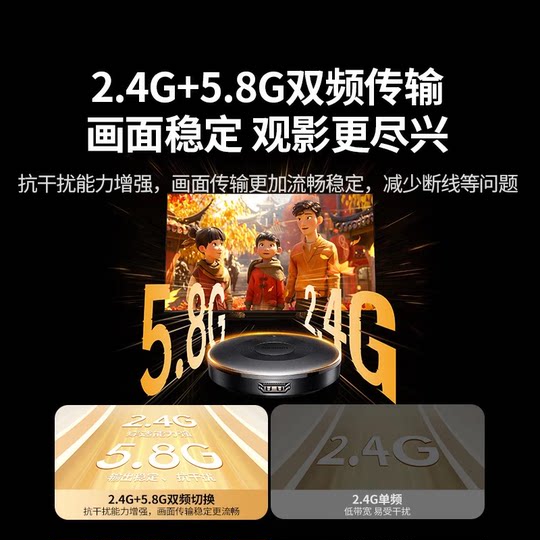 Greenlink CM710 proyector de pantalla inalámbrico pantalla horizontal y vertical teléfono móvil conectado a TV en la misma pantalla Conexión HDMI visualización proyección de computadora