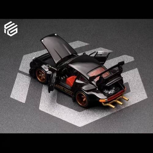 新品FG 1：64 合金汽车模型经典保时捷RWB930 合金四开门跑车模型 - 图0