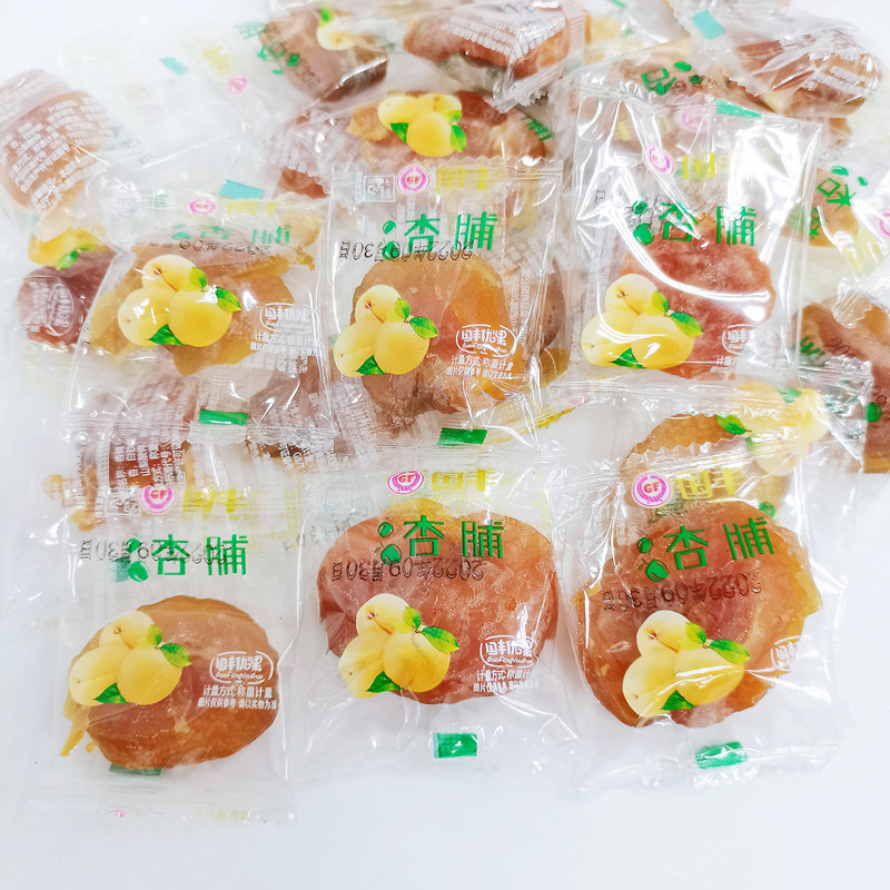 国丰杏肉脯无核杏肉干杏脯休闲果脯蜜饯零食独立小包散装500g包邮_虎窝淘
