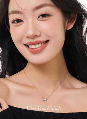 简约单钻锁骨链女小众设计高级感