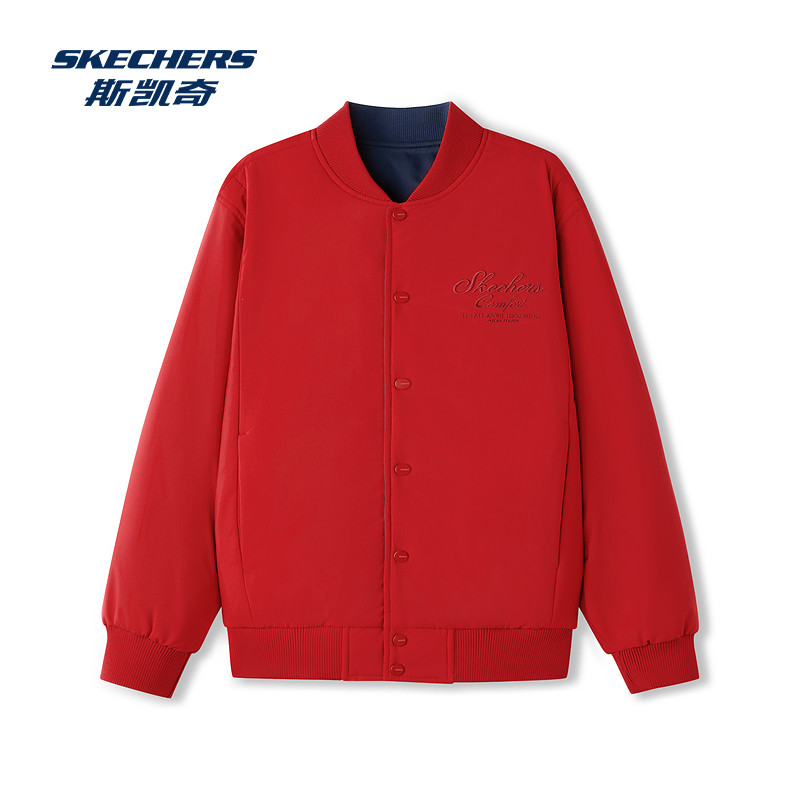梁朝伟同款|斯凯奇新年战袍棒球外套2026春季新款两穿防风棉服,淘宝优惠券,粉丝福利购,淘宝优惠卷