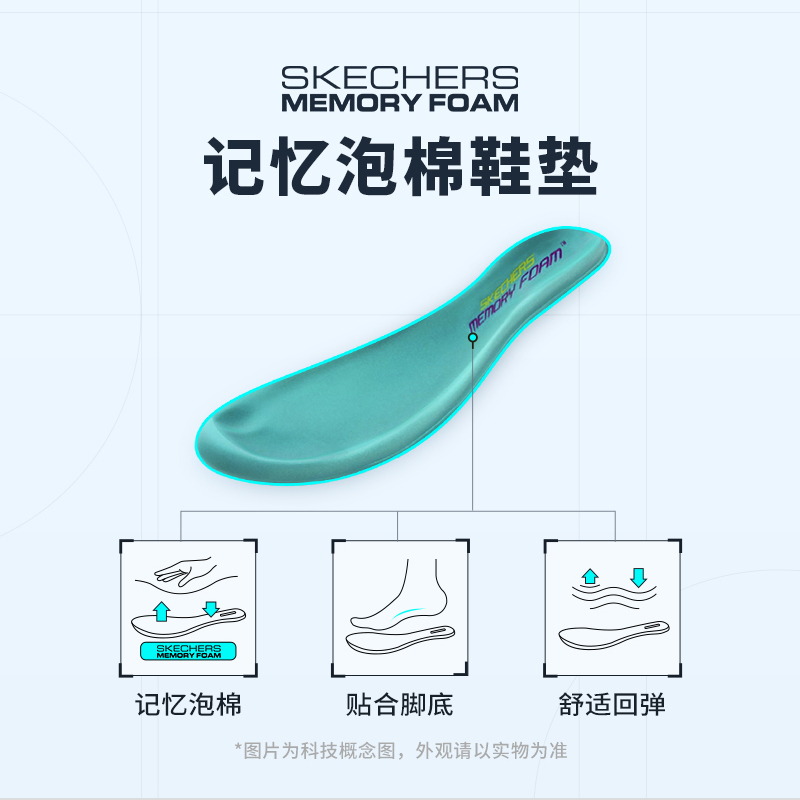 Skechers斯凯奇女鞋STREET系列新款轻质拼接休闲鞋学院风小白鞋 - 图3