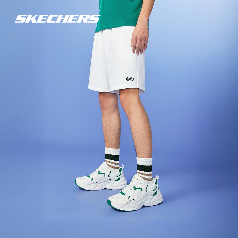 Skechers斯凯奇短裤男女款2024年夏季针织宽松透气运动休闲健身裤
