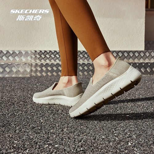 斯凯奇闪穿鞋女士加绒一脚蹬健步鞋舒适妈妈鞋耐磨轻便百搭运动鞋 - 图2