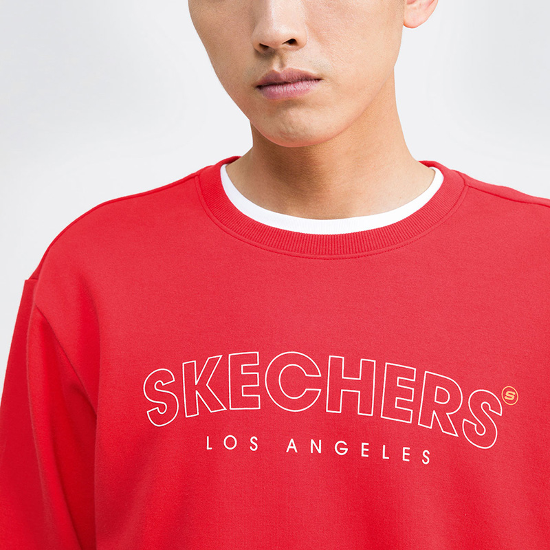 skechers字母logo印花男子卫衣 skechers运动运动卫衣/套头衫