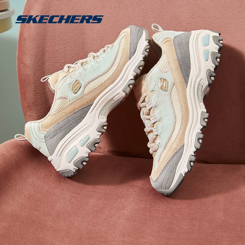 Skechers斯凯奇增高透气奶茶熊运动休闲鞋