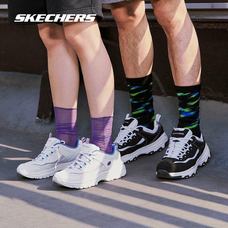 skechers男小白鞋女复古经典熊猫鞋 skechers运动板鞋/休闲鞋