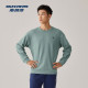 Skechers sports sweatshirt ດູໃບໄມ້ລົ່ນຂອງຜູ້ຊາຍສອງດ້ານອ່ອນແລະສະດວກສະບາຍຮອບຄໍ knitted pullover ອົບອຸ່ນແລະສະດວກສະບາຍ