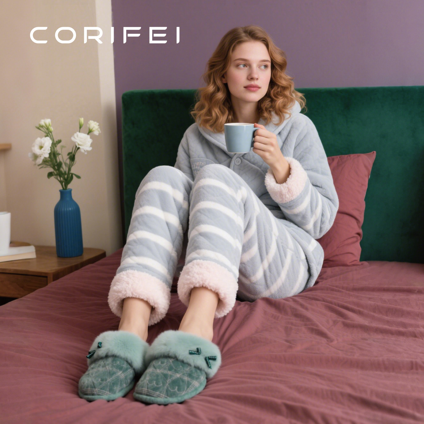 秋冬季出口转内销保暖新品防滑厚底女士家居拖鞋轻奢风毛毛绒拖鞋,淘宝优惠券,粉丝福利购,淘宝优惠卷