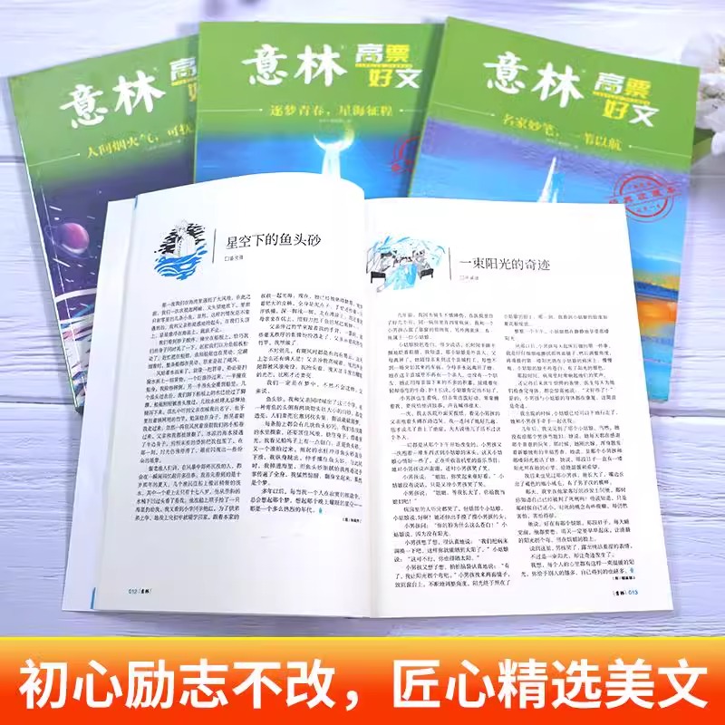 意林高票好文20周年全套4册纪念书正版 意林中考作文2023初中生高中范文精选美文意林杂志中高考满分作文少年版18周年纪念版2024zj