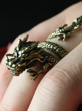 龙戒指男开口个性单身女复古风