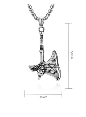 项链骷髅头北欧男合金