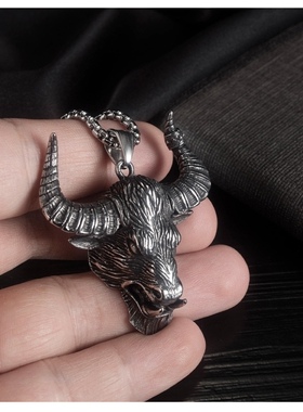 男士时尚配饰嘻哈动物吊坠项链