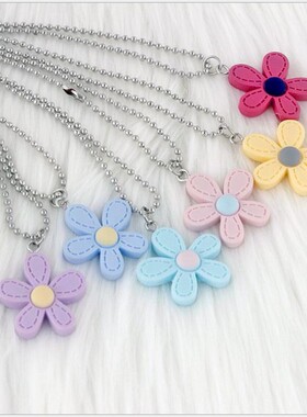 植物花瓣项链欧美夸张挂件吊坠