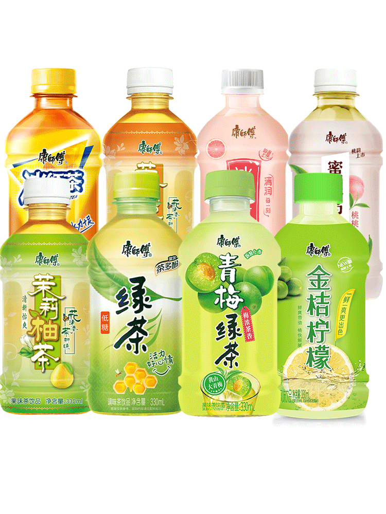 康师傅茶饮料12瓶整箱冰糖青柠绿茶 贡副食品茶饮料