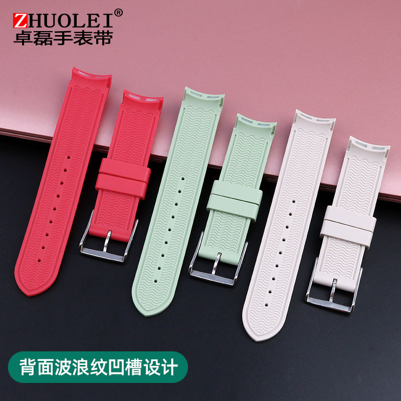 10色硅胶表带适配omega swatch手表 卓磊亨帝利配件