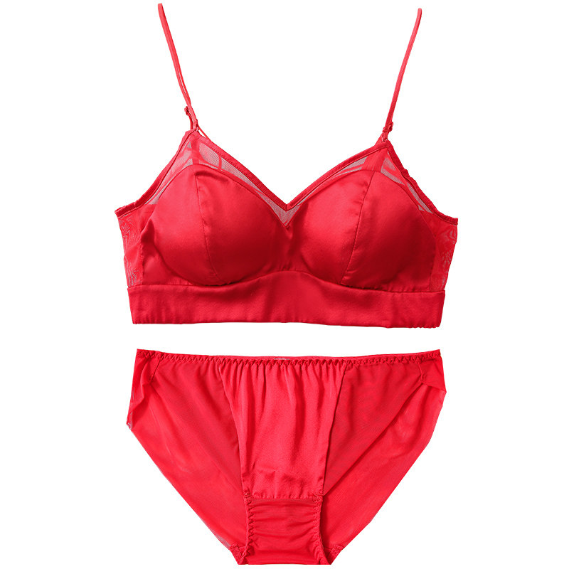 有致法式真丝本命年红色小胸内衣 fimage有致南木文胸