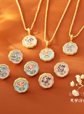 天然淡水珍珠莫奈花园项链耳钉