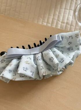 2026新款碎花蝴蝶结香蕉夹高级感