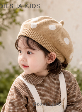 儿童贝雷帽女童秋冬保暖拍照出片